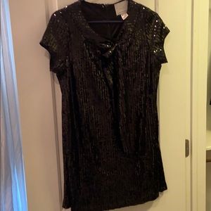 Black sequined dress sz L